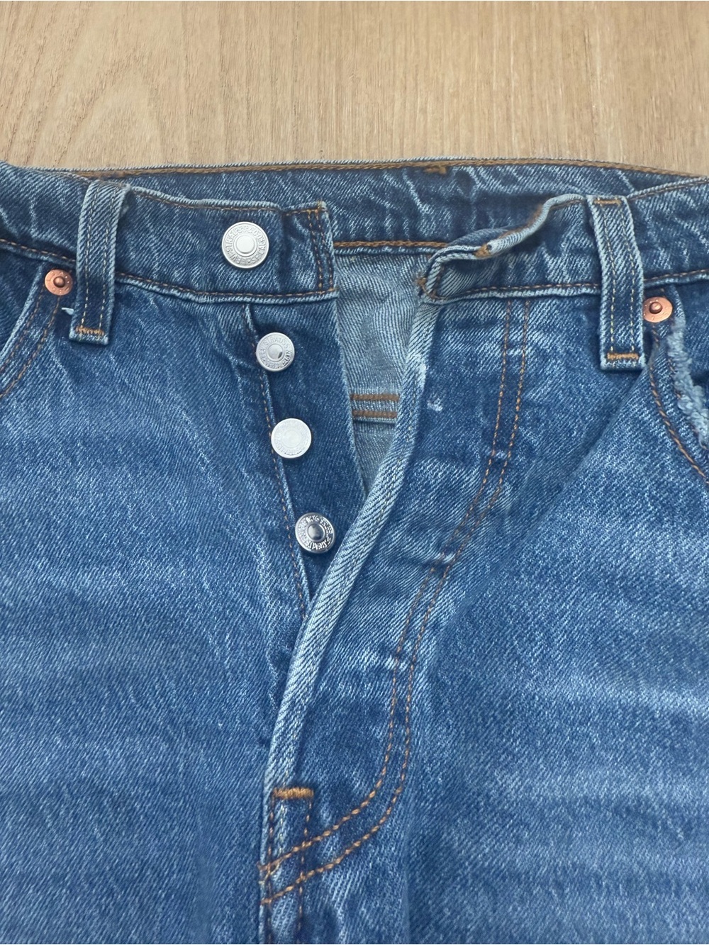 Levi's 501 Original Fit Jeans Women's Size 30 Blue Straight Leg - Picture 7 of 9